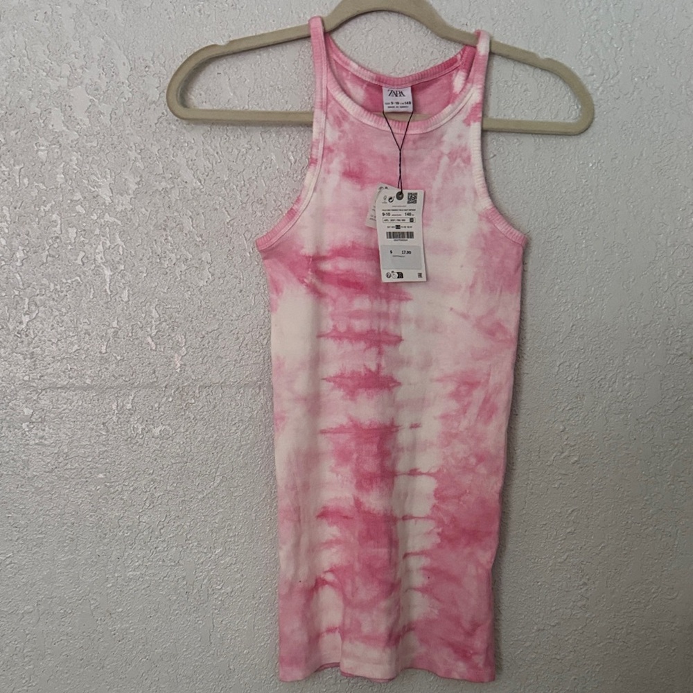 Zara Pink and White Tie-Dye